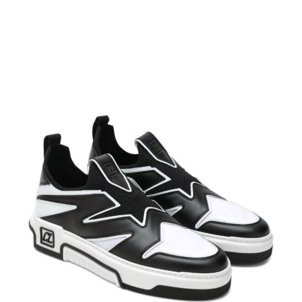Christian Louboutin Astroflash Leather Sneaker - EU 42 - NIB - Black & White